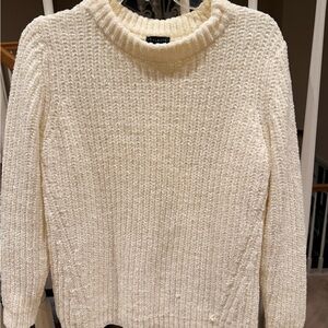 Talbots Women's Cream Crew Neck Sweater